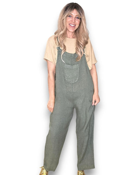 Forest Plain Frnt Pkt Tie it your way-Jumpsuit