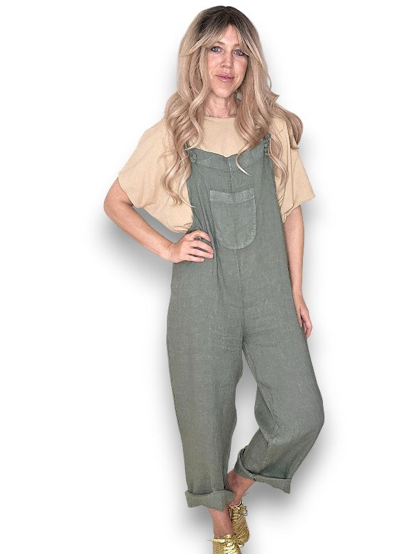 Forest Plain Frnt Pkt Tie it your way-Jumpsuit