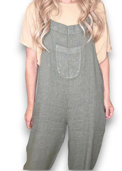 Forest Plain Frnt Pkt Tie it your way-Jumpsuit