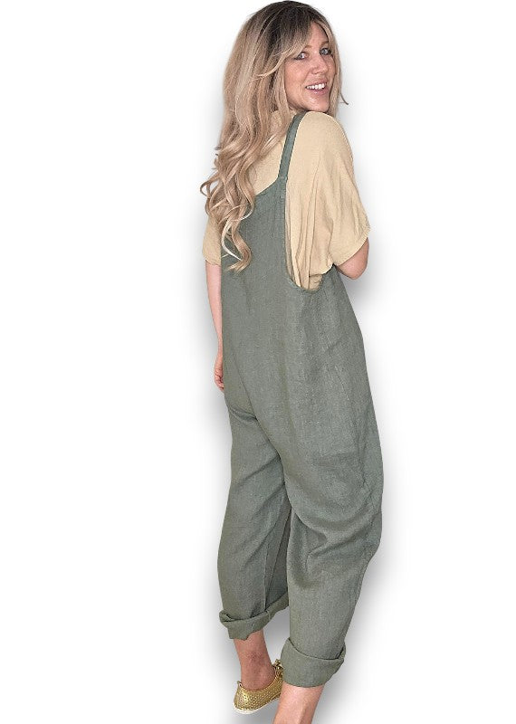 Forest Plain Frnt Pkt Tie it your way-Jumpsuit