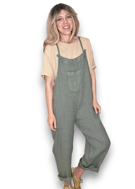 Forest Plain Frnt Pkt Tie it your way-Jumpsuit