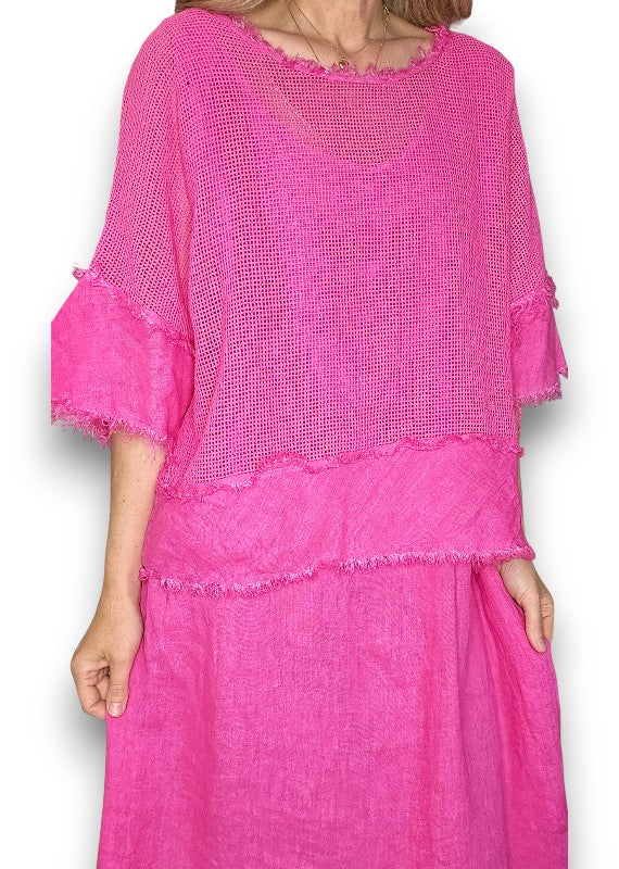 Hot Pink Amalfi 2pc Dress