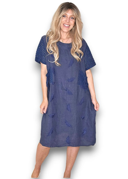 Navy C'est La Vie Easy Dress