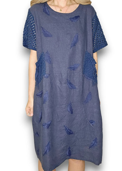 Navy C'est La Vie Easy Dress