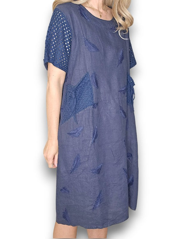 Navy C'est La Vie Easy Dress