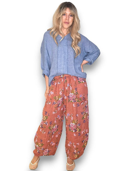 Brick Wild Daisy Barrel Pant