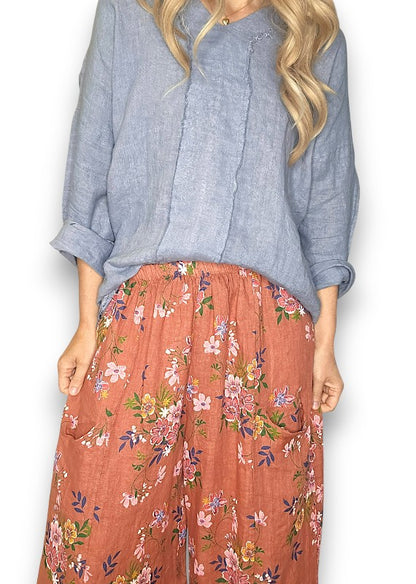 Brick Wild Daisy Barrel Pant