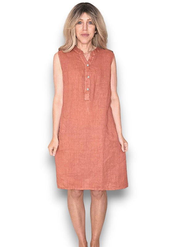 Brick Coastal Midi Tank Dress