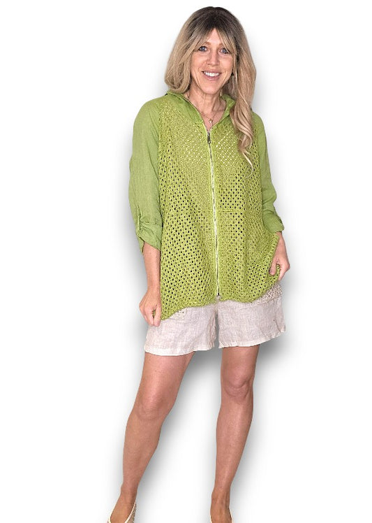 Avocado Honfleur Linen Jkt