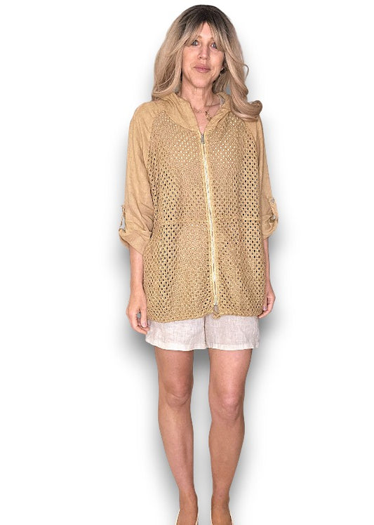 Caramel Honfleur Linen Jkt