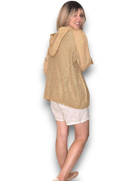 Caramel Honfleur Linen Jkt