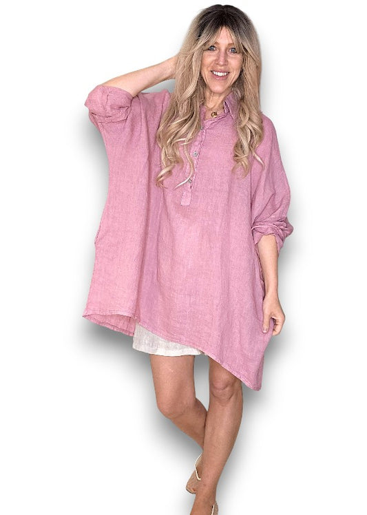 Antique Berry Coastal Tunic Shirt