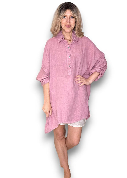 Antique Berry Coastal Tunic Shirt