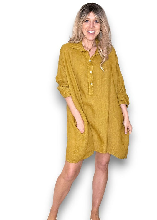Mustard Coastal Tunic Shirt