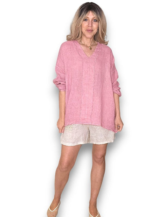 Antique Berry Coastal Fray Tunic