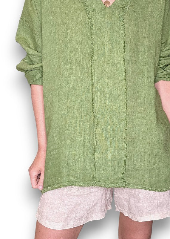 Ivy Green Coastal Fray Tunic