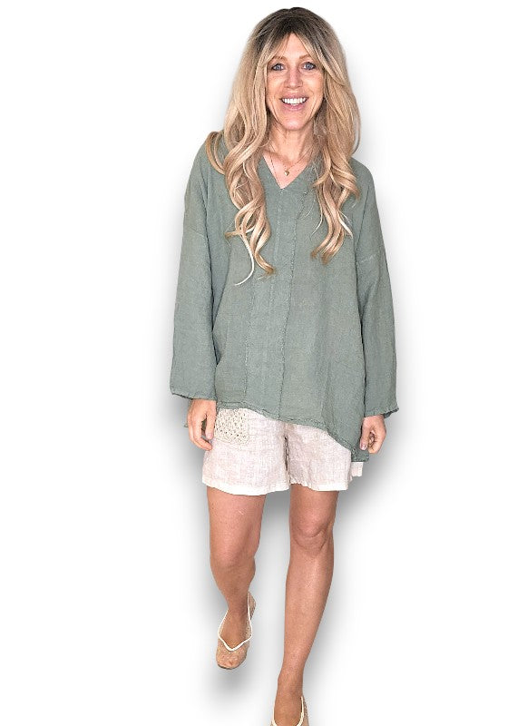 Forest Coastal Fray Tunic