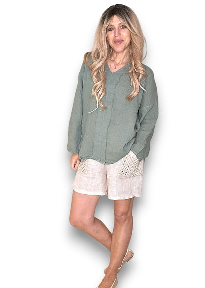Forest Coastal Fray Tunic