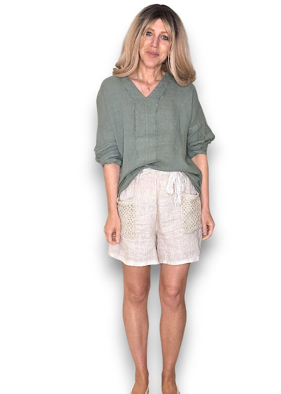 Forest Coastal Fray Tunic