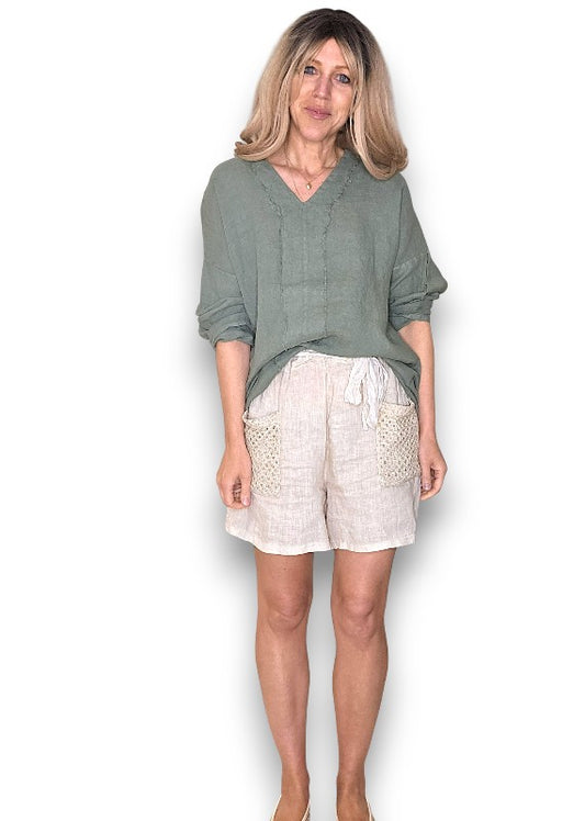 Forest Coastal Fray Tunic