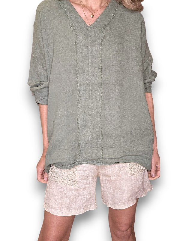Forest Coastal Fray Tunic