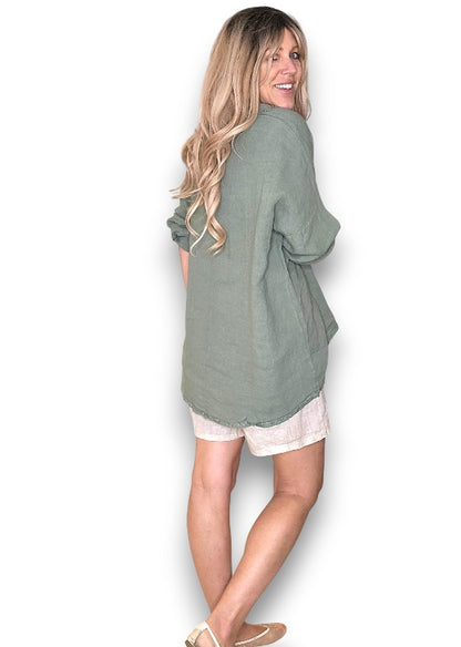 Forest Coastal Fray Tunic