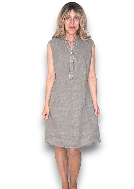 Mocha Coastal Midi Tank Dress