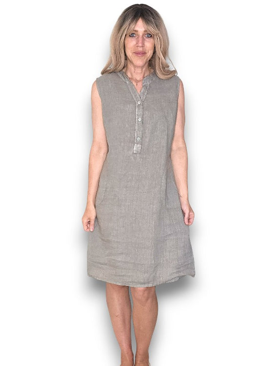 Mocha Coastal Midi Tank Dress