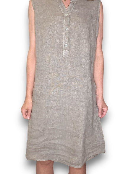 Mocha Coastal Midi Tank Dress