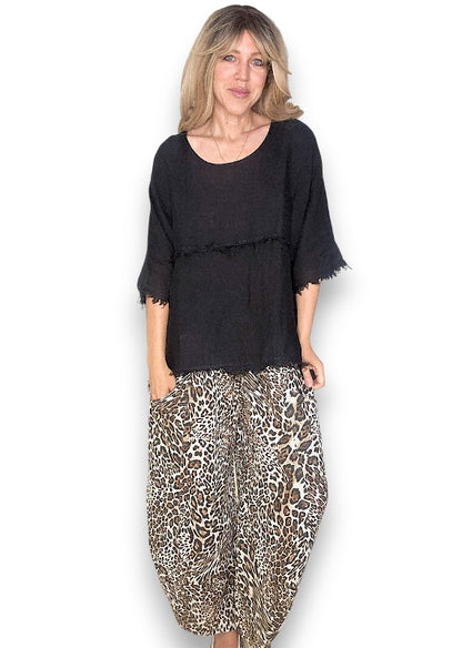 Black La Mer Fray Tunic