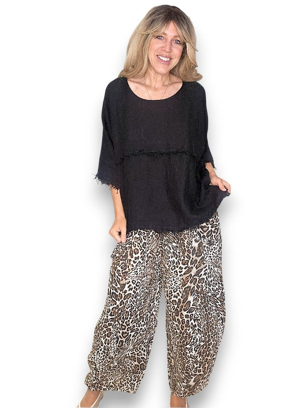 Black La Mer Fray Tunic