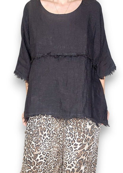 Black La Mer Fray Tunic
