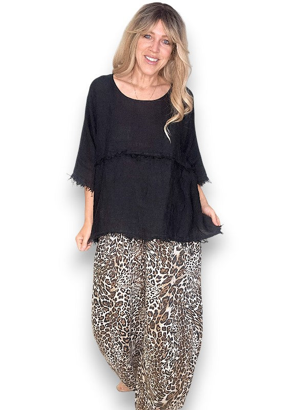 Black La Mer Fray Tunic