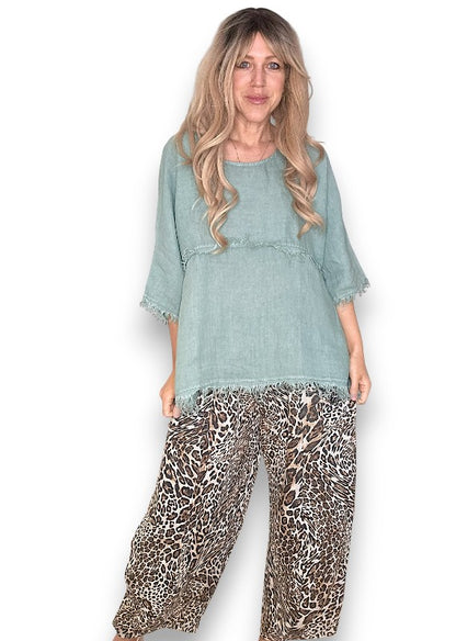 Sage La Mer Fray Tunic