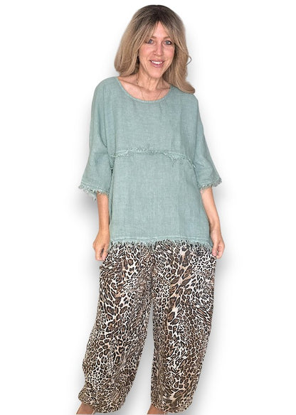 Sage La Mer Fray Tunic