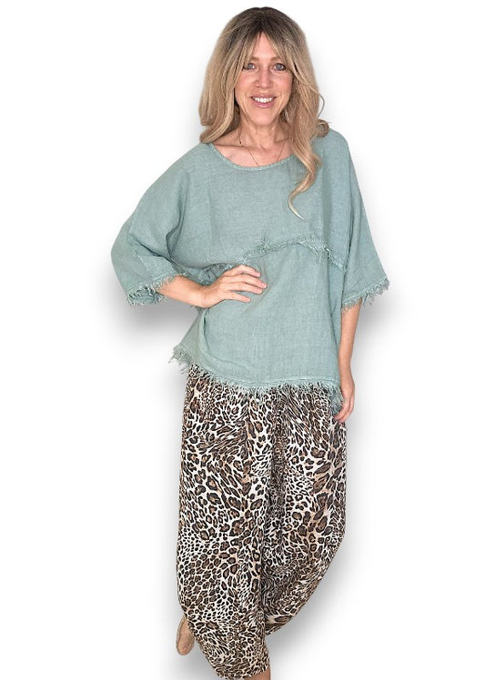 Sage La Mer Fray Tunic