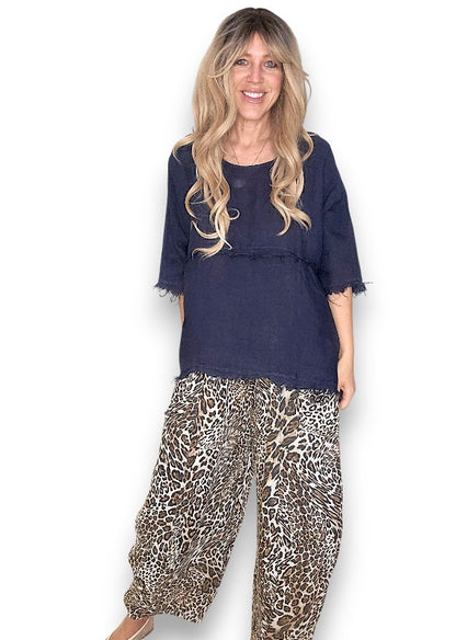 Navy La Mer Fray Tunic