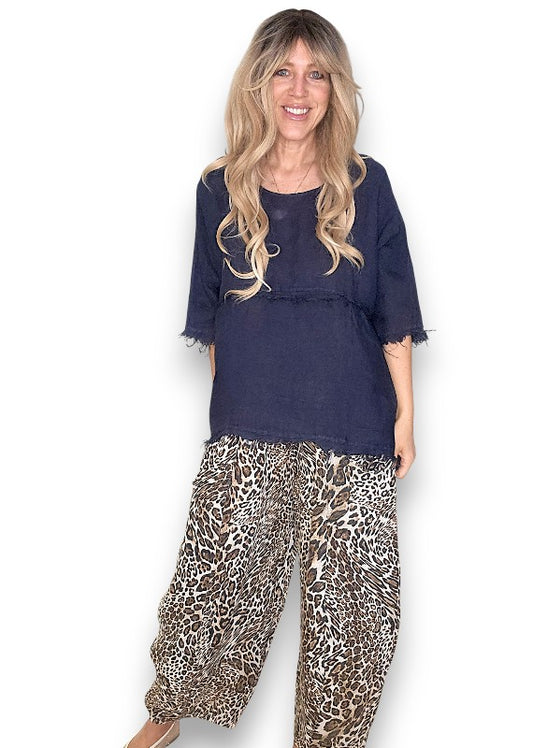 Navy La Mer Fray Tunic