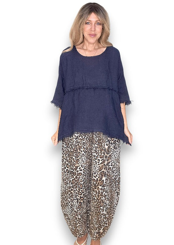 Navy La Mer Fray Tunic