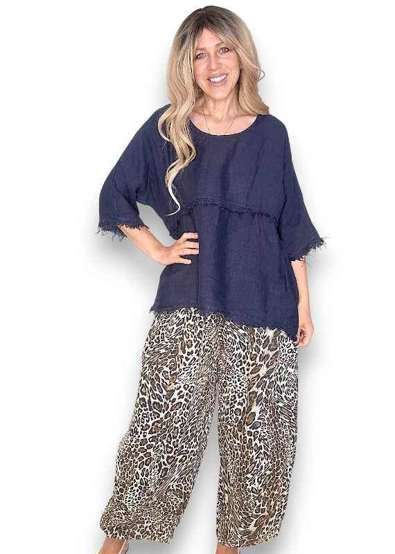 Navy La Mer Fray Tunic