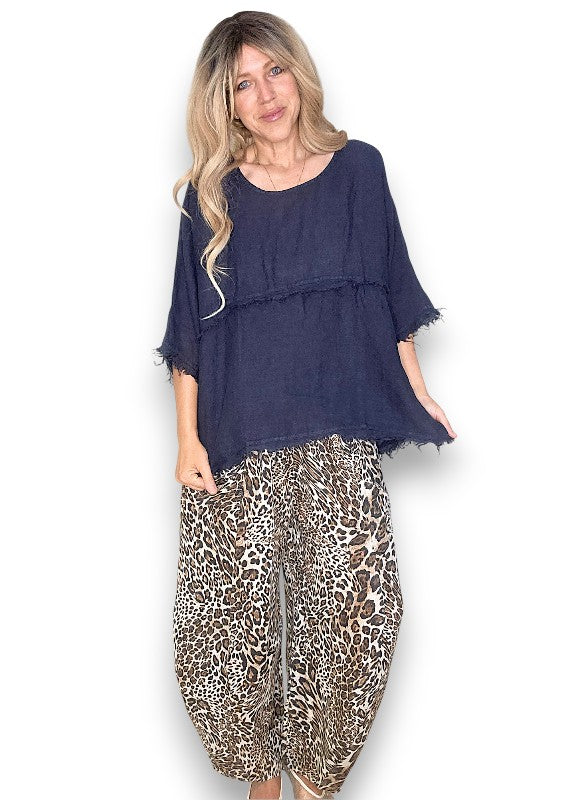 Navy La Mer Fray Tunic