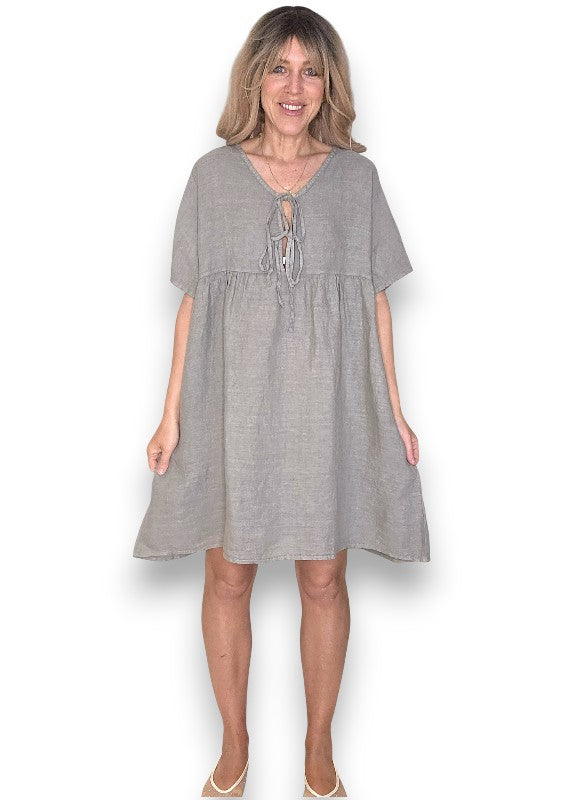 Mocha Deux Ribbon Babydoll Dress