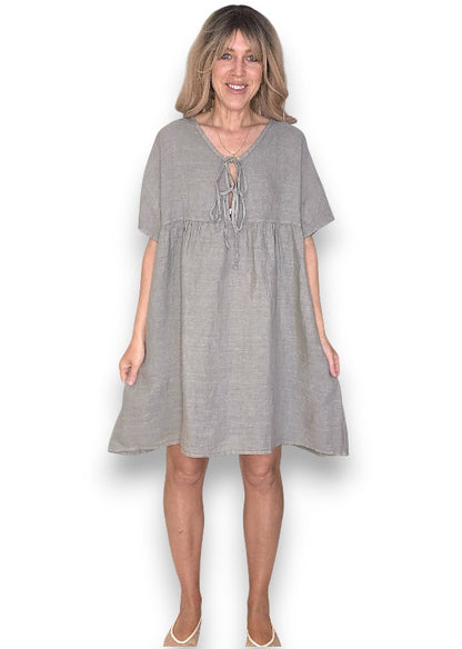 Mocha Deux Ribbon Babydoll Dress