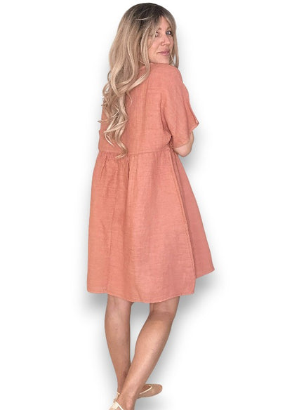 Brick Deux Ribbon Babydoll Dress