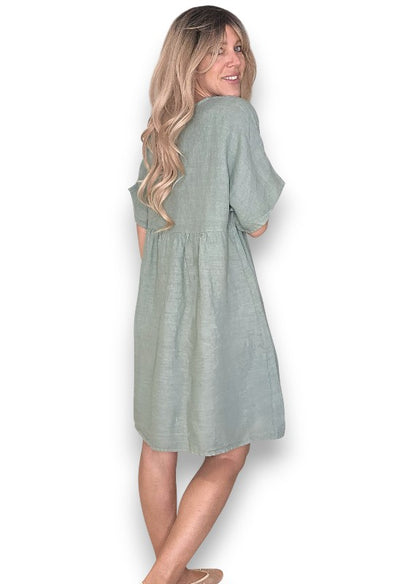 Forest Deux Ribbon Babydoll Dress