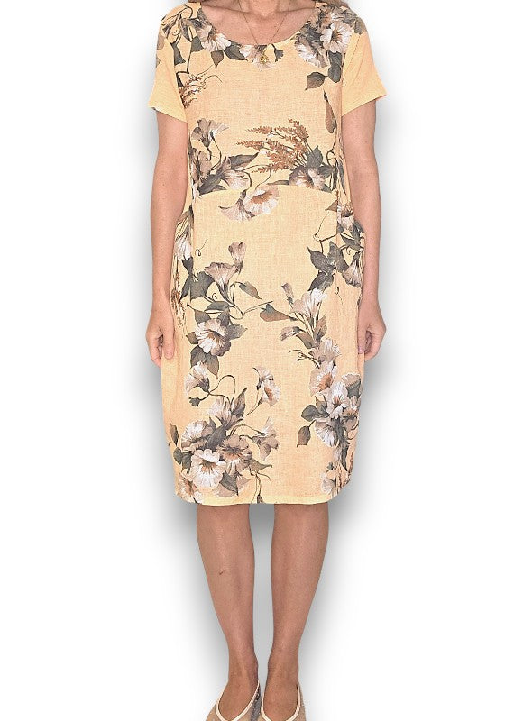 Bright Peach Trumpet Jungle Dress