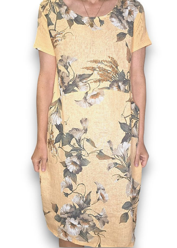 Bright Peach Trumpet Jungle Dress