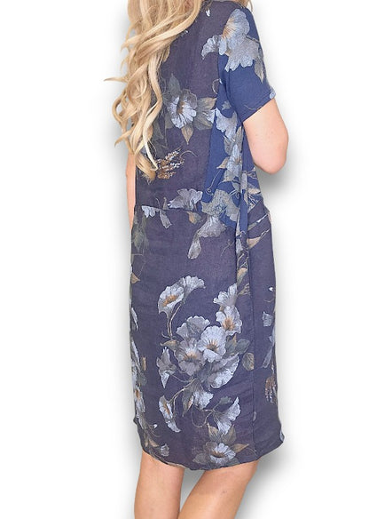 Navy Trumpet Jungle Dress