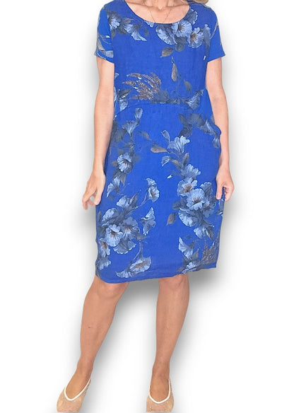 Cobalt Trumpet Jungle Dress