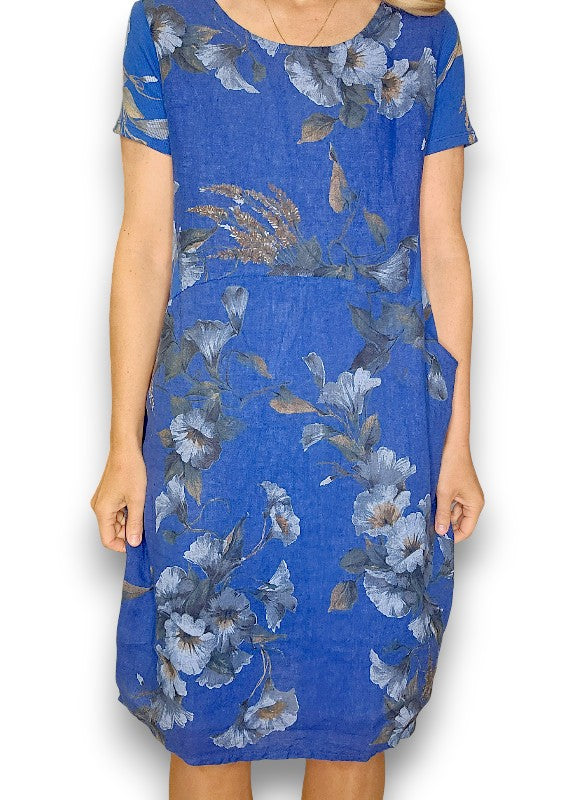 Cobalt Trumpet Jungle Dress